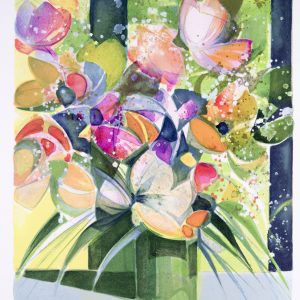 HILAIRE - Bouquet à la nappe bleue