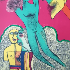 CORNEILLE - Lithographie - Nu vert
